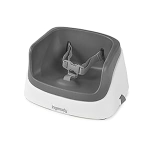 Ingenuity SmartClean Toddler Booster Seat for Dining Table with 3-Point Harness Straps, 1 Count (Pack of 1)