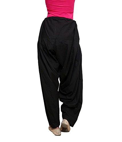 spv women's cotton patiala salwar (spv_0002_black_free size)