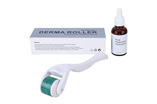 Topcare Micro 540 Needles Derma Roller Skin Care Tools/0.25mm White+Hyaluronic Acid Serum