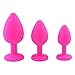 FYGH TShirts Sexxc Toy 4 Color Plug 3 Size Soft Silicone an-âl Plug Sexxc Toy B-ütt Plug with 13 Stone Colors Sexxc Game Toys Adult Product for Couples,M-Pinkthumb 2