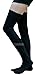 AM Landen Elegant Medium size Women's Black Cotton Thigh High Socks Over Knee Socks