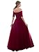 Beauty-Emily Cheap Wedding Dresses for Guest Burgundy Long Tulle Guests Dress Color Burgundy, Size US10-12