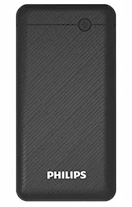 PHILIPS 10000 mAh Lithium_Polymer DLP1710CB Power Bank with 10 Watt Fast Charging, Black