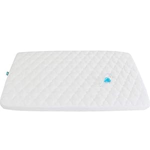 Waterproof Pack n Play Mattress Pad Cover, Pack and Play Sheet Quilted- 39″ x 27″ Fitted Pad for Graco Playard Mattress | Mini & Portable Playard Mattresses -Washable Ultra Soft Padding -White
