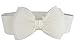 SportsWell Women's Fashionable Bowknot Wide Belt Girls Lady Stretch Cinch Dress Waistband White