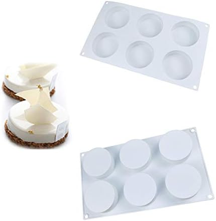 Silicone Molds Cylinder Shape Baking Tools for Mousse Cake Chocolate Jello Ice Cream Bombe Dessert Mold,6-Cavity