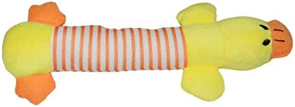 Comhome Pets Duck Plush Squeaky Dog Toys - Durable Stuffed Honking Bright Yellow Chew Toy for Small Puppy Dogs,8 Inc