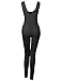 Made by Emma Solid Sleeveless Scoop Neck Bodycon Jumpsuit Bodysuit Black S