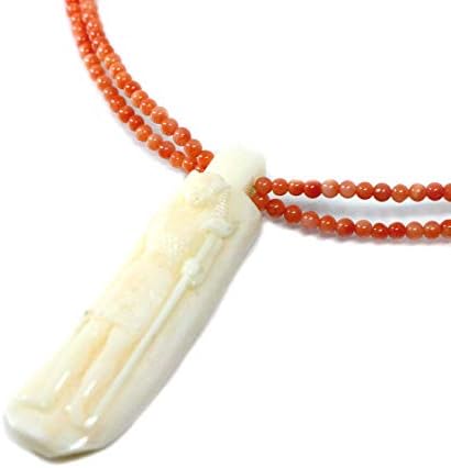 深海珊瑚 ネックレス 2連 シルバー金具に3mm玉の本珊瑚を2本連ねて 52センチ 無染色 さんご