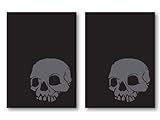 100 Iconic Skull Black Deck Protectors Legion Supplies Art Printed Sleeves 2-Packs - Standard Magic the Gathering Size