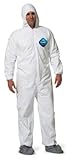 Dupont - Tyvek Disposable Coveralls with Hood and Boots - size: 4X-Large