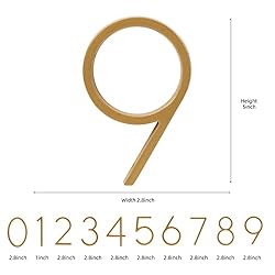 Floating House Number Modern House Numbers 5