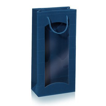10 x Wine Gift Bag, Bottle Bag – Sapphire – 2 Bottles
