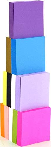4A Sticky Notes, 1 7/8 x 1 7/8 inches, Small Size, Neon Assorted, 12 Colors, Self-Stick Notes, 100 Sheets/Pad, 12 Pads/Pack, 484812-N
