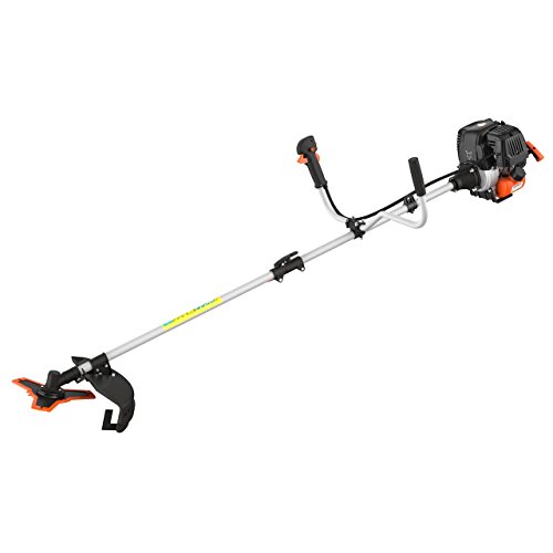 FUXTEC Benzin Motorsense FX-4MS131, Rasentrimmer mit 4-Takt-Motor, 320 mm Schnittkreis, ergonomischer Zweihandgriff, Notstop-Schalter, leichtgewichtig, inkl. Profi-Tragegurt/Messer/Faden – Bild 5