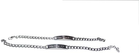 Her Buck His Doe Couples Stainless Steel Bracelet Set