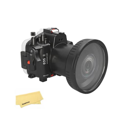 Seafrogs 40m/130ft Underwater Housing Waterproof Case for Canon EOS R, Compatible with 24-105mm/ 16-35mm/ 24-70mm Lens, for Underwater Photography or Videography