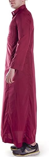 Men's Muslim Solid Red Business Saudi Arabic Thobe size XXL