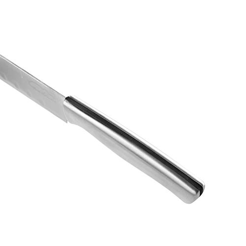 Santoku Knife Set, 2 Pieces Kitchen Chef Knife 5-Inch 7-Inch Hollow Edge Santoku Knife, Professional Japanese Chef Knife Set for Home Kitchen, Black/Stainless Steel