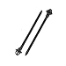 uxcell 50 Pcs Black 11mm Hole Cable Car Boat Trailer Zip Ties Wrap Push Rivets Clips Wiring