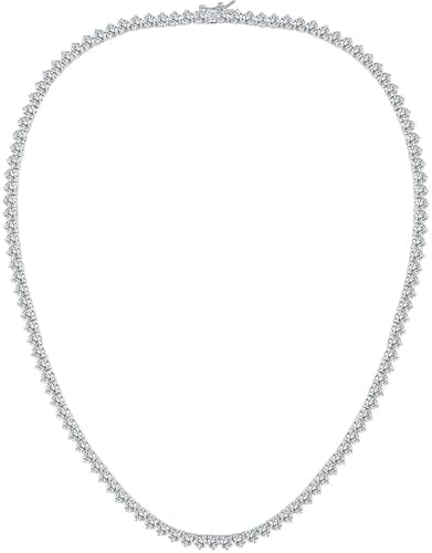 Amazon.com: SWAROVSKI Tennis Deluxe Mixed V Necklace Silver One