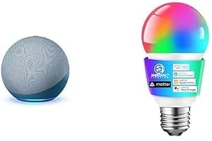 Echo 4th Gen with Energetic Smart Color Bulb