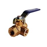 Legend Valve 101-443 Three-Way Forged Brass Ball Valve, 2.8