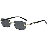 FYTUP Rimless Gradient Color Sunglasses Men Women UV400 For Outdoor Sports Running And Riding