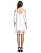 Milumia Women's Summer Cold Shoulder Crochet Lace Sleeve Loose Beach Dress