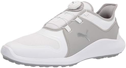PUMA Men's Ignite Fasten8 Disc Golf Shoe, Puma White Puma Silver - Main Image