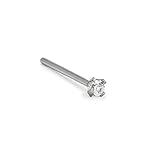 316L Surgical Steel Nose Stud Ring 2mm Round CZ 18G CHOOSE YOUR STYLE