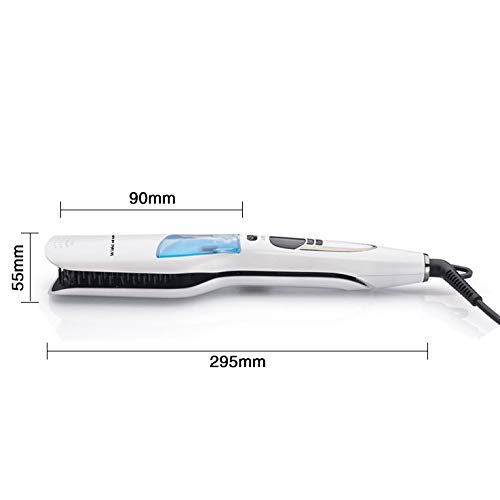 Professional Steam Hair Straightener, Spray Negative Ions Electric Hair Straightener Ceramic Plywood WishLotus with LED Display Double Sided Comb