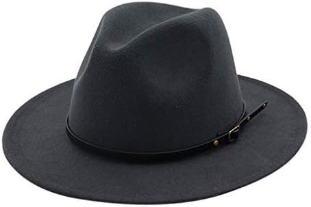 Men Womens Felt Fedora Hat Wide Brim 