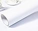 REDODECO Solid Color Matte Textured Vinyl Adhesive Paper Peel Stick Wallpaper Adhesive Cabinet Shelf Liners Decal,15.8inch by 79inch (White)