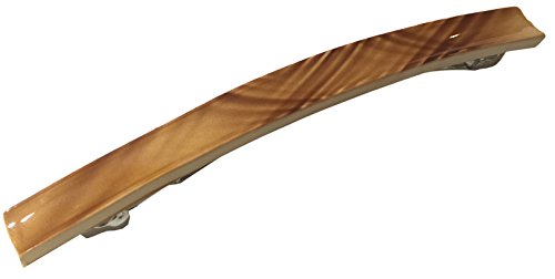 Parcelona French Long and Thin Beige Brown Shell Celluloid Hair Clip Barrette