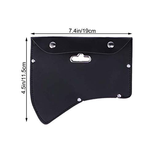 BESTOMZ Leather Axe Head Sheath Axe Cover with Hook