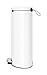Brabantia Flatback+ Step Trash Can, 7 Gallon, White, Model:485206