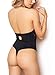 Garmol Women Lingerie Lace Teddy One Piece Halter Mesh Bodysuit Babydoll (Small, Black)