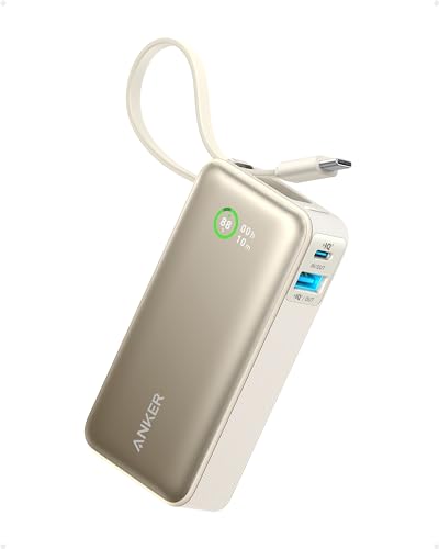 Anker Nano 10000mAh Powerbank, 30W Max, integriertes USB-C Kabel
