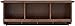 Crosley Furniture Brennan Entryway Storage Wall Shelf, with Coat Rack Hooks for Hanging, Vintage Mahogany