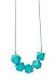 Baby Teething Necklace for Mom- 100% Safe Fashion Beads + Gift Box (Blue Turquoise)