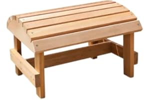Red Cedar Muskoka Ottoman Kit – DIY Outdoor Patio Footrest, Pre-Drilled & Sanded, Stainless Steel Hardware, Indoor & Outdoor 