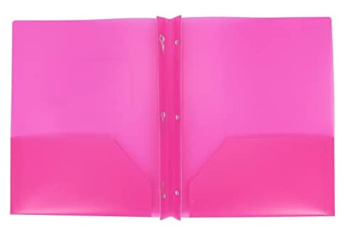 Photo 1 of AURORA LLC.School,office supplies.plastic Folders with Prongs and Two pockets(Pink)