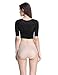 Shymay Women's Shapewear Tops Wear Your Own Bra Short Sleeve Crop Top Arm Shapers, Black1, Large