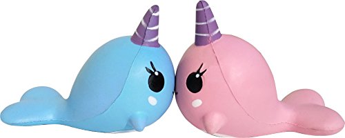 Squishy Unicornio, Ballena Squishy||Squishy Slow Rising||Squishys Kawaii||Antiestres Squishy Juguetes para niños y niña - Regalo de Navidad con el bolso negro del regalo