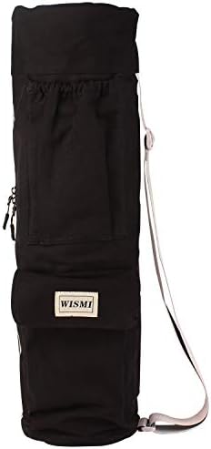 wismi Yoga mat Carrier Bag Patterned Canvas with Pocket and Full-Zip