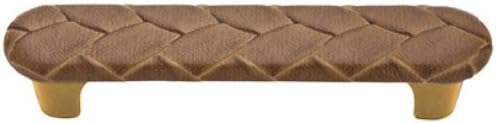 Knobware C3387 3-3/4-Inch Turtle Upholstered Collection Handle Pull, Burnished Brass