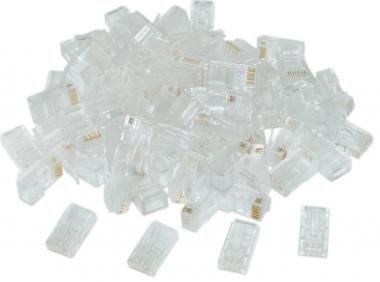 RJ45 CAT5E (8P8C) Crimp Connector solid, (100 Pcs Per Bag). CAT 5 Cable Bulk, CAT 5 Cable Bulk