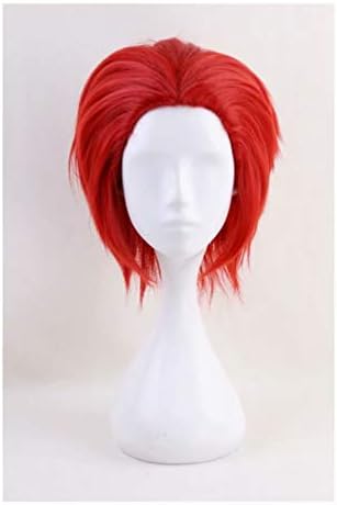 Kadiya Heat Resistant Short Red Slicked back Cosplay Costume Wigs Halloween Anime Wig