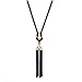 Hemlock Women Tassel Pendant Necklace Long Chain Cloth Necklace (Black)